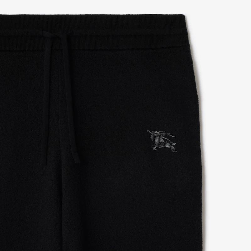 Wool Blend Track Pants in Black - Men, Cashmere | Burberry® Official