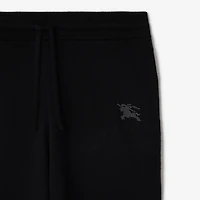 Wool Blend Track Pants in Black - Men, Cashmere | Burberry® Official