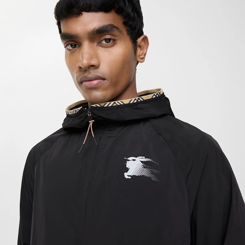 Nylon Hooded Jacket in Black - Men | Burberry® Official