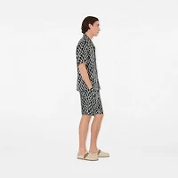 Relaxed Fit Knot Silk Poplin Shirt in Magnet - Men | Burberry® Official