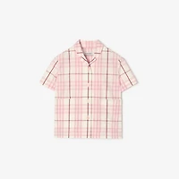 Check Cotton Shirt in Flora pink | Burberry® Official