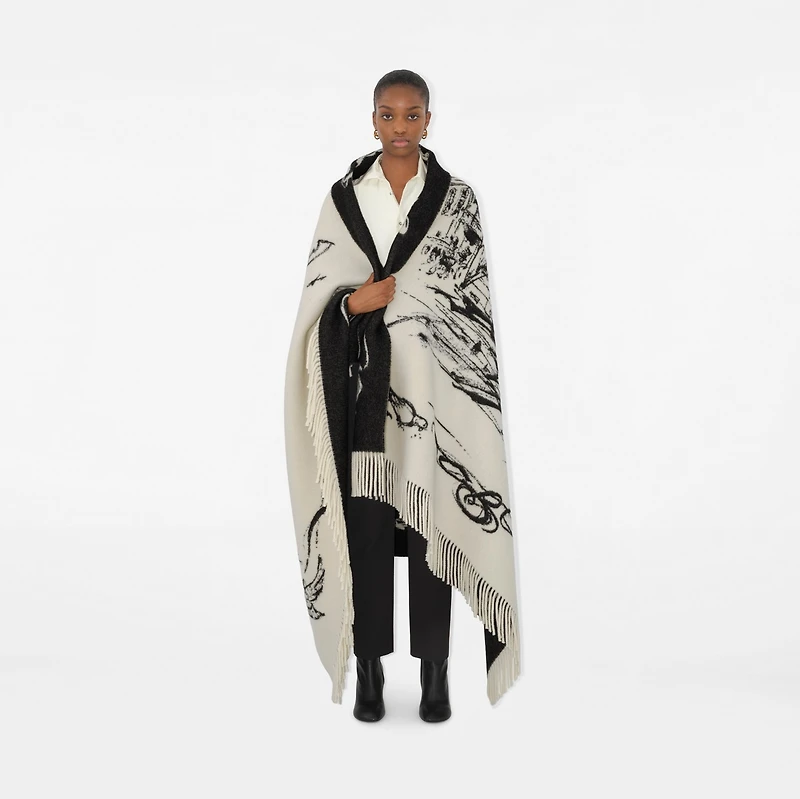Westminster Wool Blanket in Monochrome | Burberry® Official