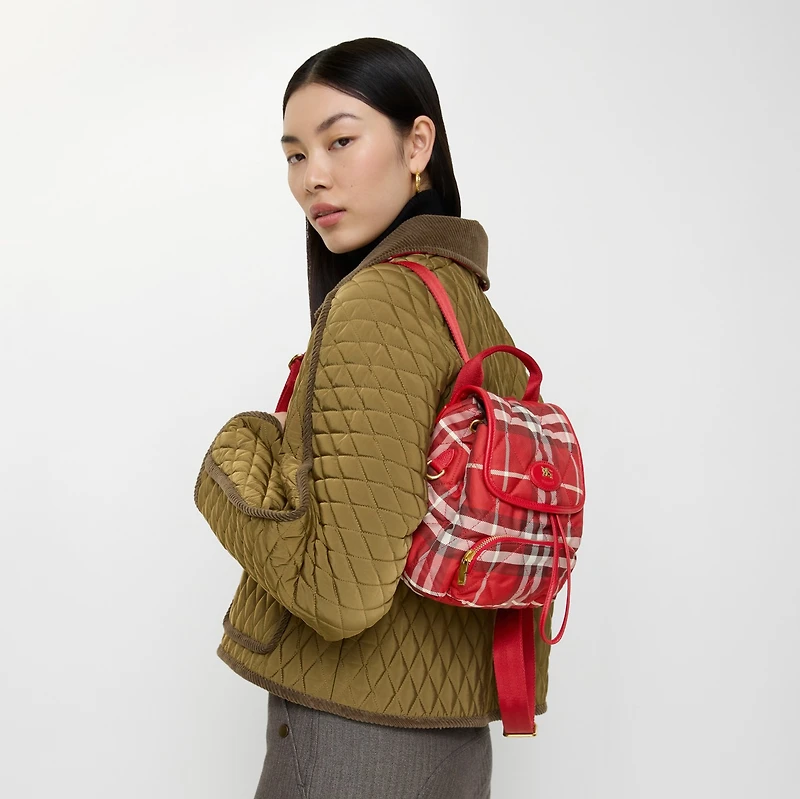 Mini Horseshoe Backpack in Crayon red - Women | Burberry® Official