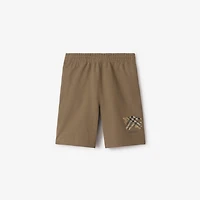 EKD Check Cotton Shorts in Clay brown - Men | Burberry® Official