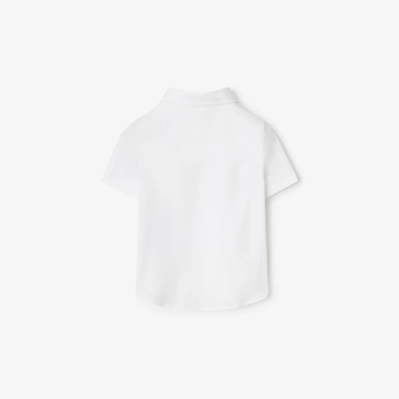 Stretch Cotton Shirt in White | Burberry® Official