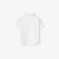 Stretch Cotton Shirt in White | Burberry® Official