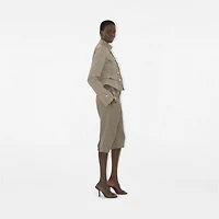 B Crest Cotton Tailored Jacket in Quill - Women | Burberry® Official