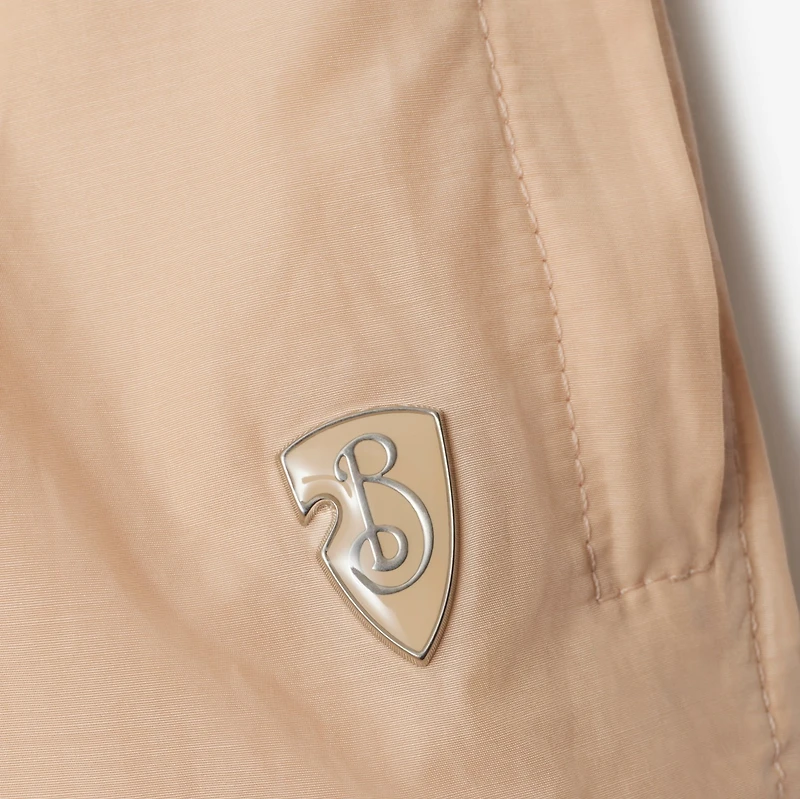 Nylon Cotton Shorts in Teacup - Women | Burberry® Official