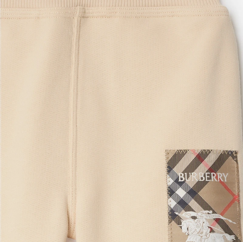 Check Label Cotton Jogging Pants in Calico | Burberry® Official
