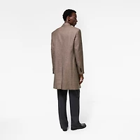 Wool Linen Blend Denbury Tailored Coat in Soap beige/brown - Men, Nylon | Burberry® Official