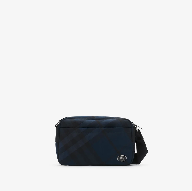 Slim Grid Crossbody Bag​ in Navy - Men | Burberry® Official