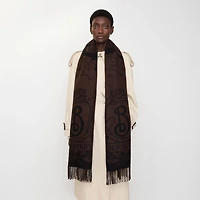 Wide Reversible Stormy Knight Scarf in Treacle | Burberry® Official