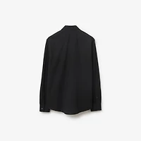 Slim Fit Cotton Formal Shirt in Black - Men | Burberry® Official