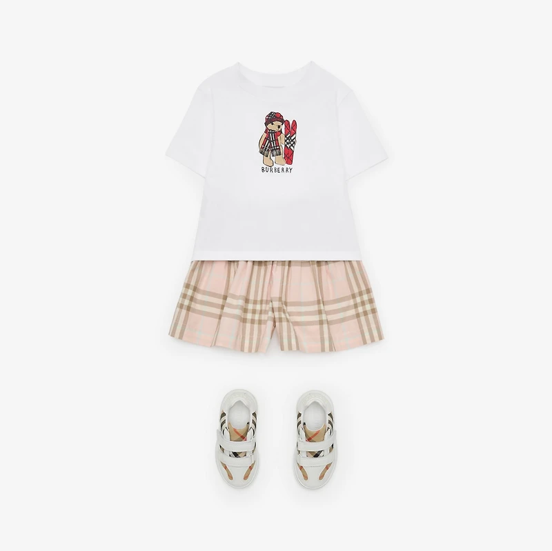 Ski Bear Cotton T-shirt in White | Burberry® Official