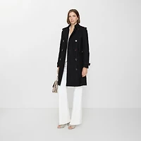 Mid-length Paisley Lace Foxfield Trench Coat in Black - Women | Burberry® Official