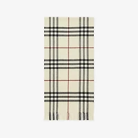 Wide Check Cashmere Scarf in Stone | Burberry® Official