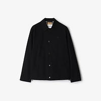 Gabardine Coach Jacket in Black - Men, Cotton | Burberry® Official