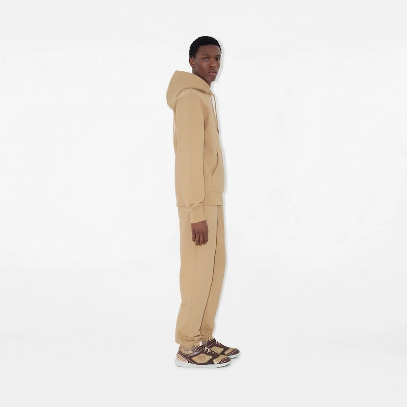 Knight Stamp Cotton Hoodie in Flax beige - Men | Burberry® Official