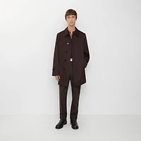 Short Gabardine Car Coat in Clove brown - Men | Burberry® Official