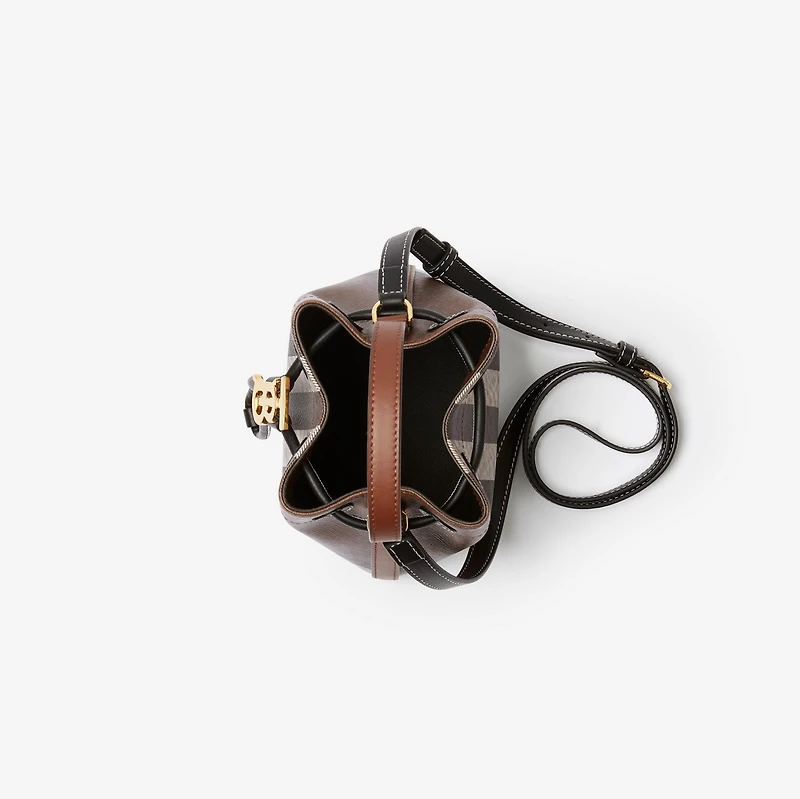 Mini TB Bucket Bag in Dark birch brown - Women | Burberry® Official
