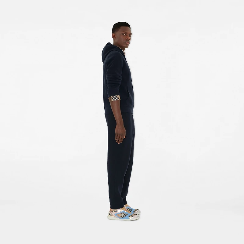 Cashmere Blend Zip Hoodie in Navy - Men | Burberry® Official