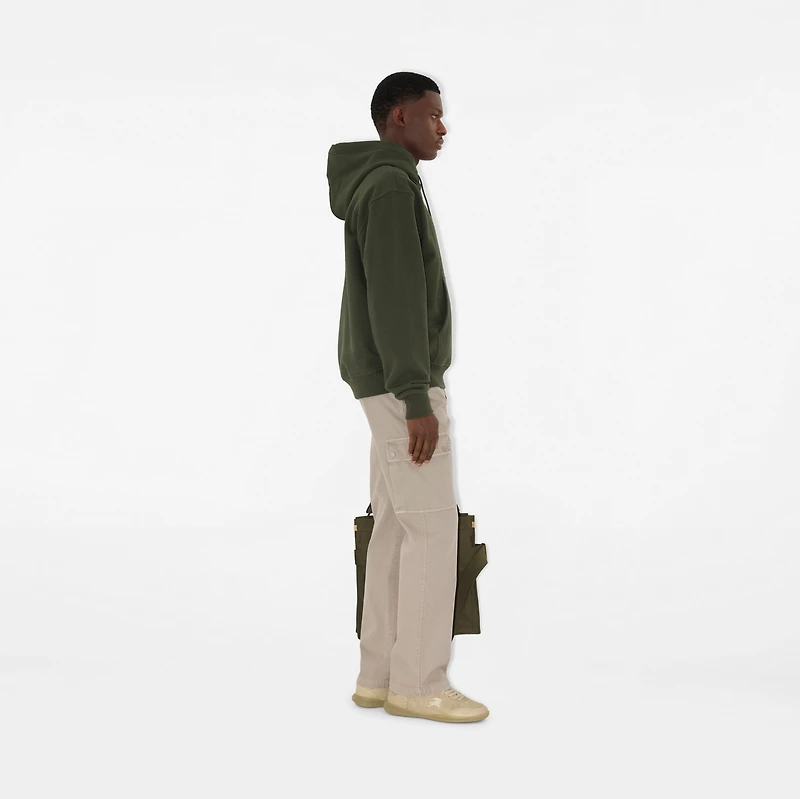 Car Cotton Hoodie in Yew green - Men | Burberry® Official