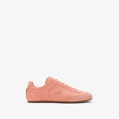 Leather Knight Runner Sneakers​ in Ditsy pink - Women | Burberry® Official
