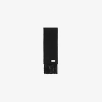 Check Label Cashmere Scarf in Black/sand | Burberry® Official