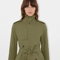 Highgrove Gabardine Trench Jacket in Wreath - Women, Cotton | Burberry® Official