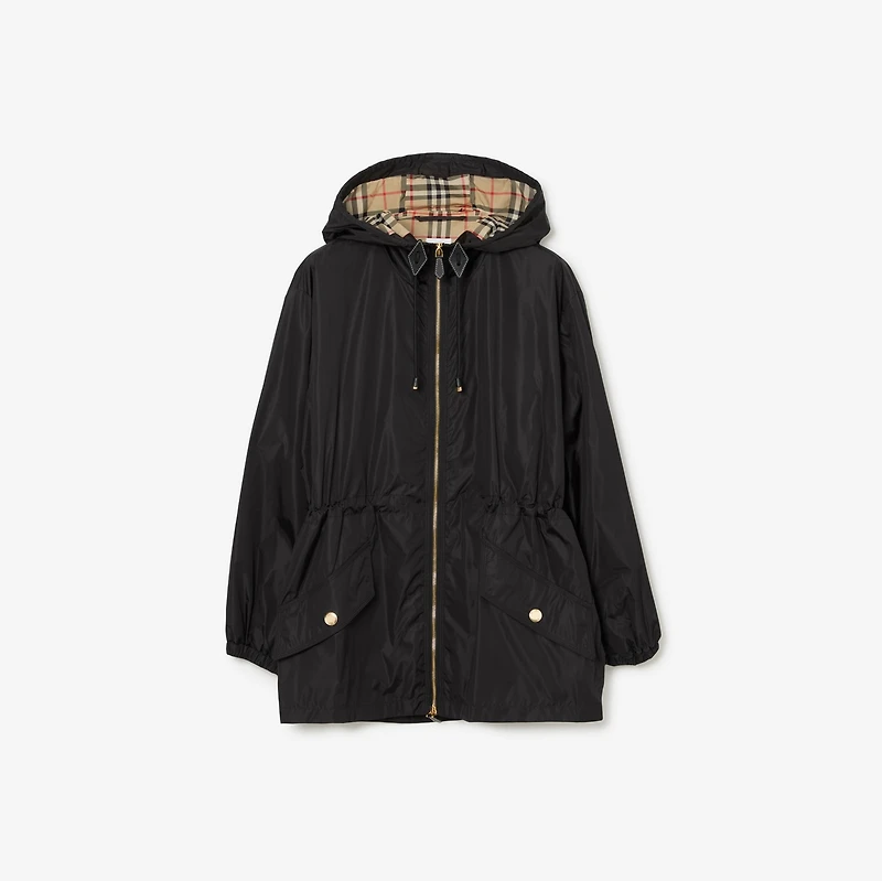 Nylon Hooded Jacket in Black - Women | Burberry® Official