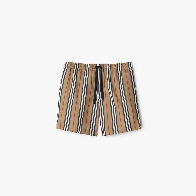Icon Stripe Swim Shorts in Archive beige - Men | Burberry® Official