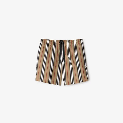 Icon Stripe Swim Shorts in Archive beige - Men | Burberry® Official