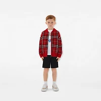 Check Wool Bomber Jacket in Poppy | Burberry® Official
