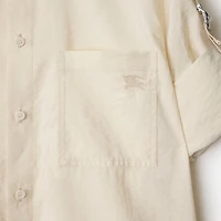 Regular Fit Silk Blend Shirt in Off white - Women | Burberry® Official