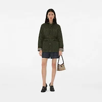 Quilted Nylon Jacket in Shale - Women, Cotton | Burberry® Official