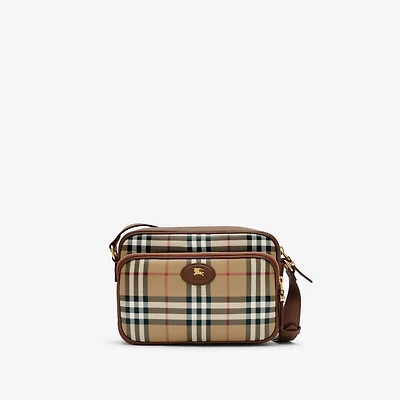 Check Pocket Crossbody Bag in Archive beige - Men, Cotton | Burberry® Official