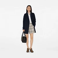 Short Kensington Heritage Trench Coat in Coal blue - Women, Cotton Gabardine | Burberry® Official