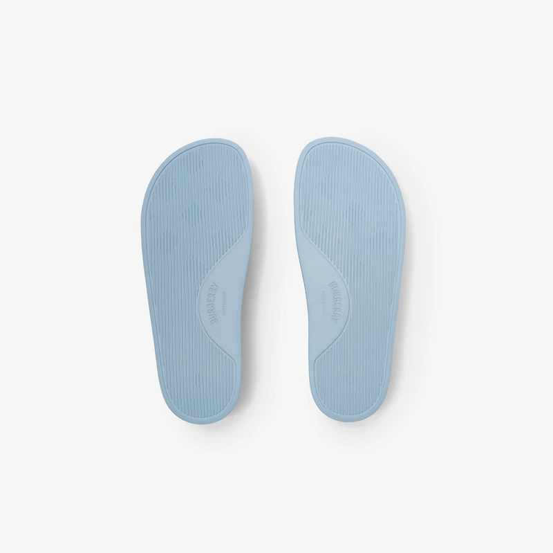 Logo Slides in Sunbleached blue/dove white - Women | Burberry® Official