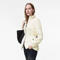 Short Checker-tape Nylon Parka in Seashell white - Women | Burberry® Official
