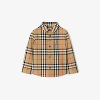 Check Cotton Shirt in Sand beige | Burberry® Official