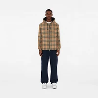 Reversible Check Jacket in Sand beige - Men, Nylon | Burberry® Official