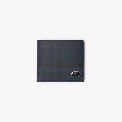 Check Bifold Coin Wallet​ in Navy - Men | Burberry® Official