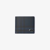 Check Bifold Coin Wallet​ in Navy - Men | Burberry® Official