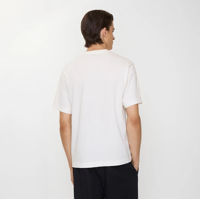 Gothic Logo Cotton T-shirt in Chalk white - Men | Burberry® Official