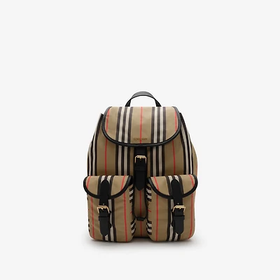 Icon Stripe Nylon Backpack in Archive beige - Women | Burberry® Official