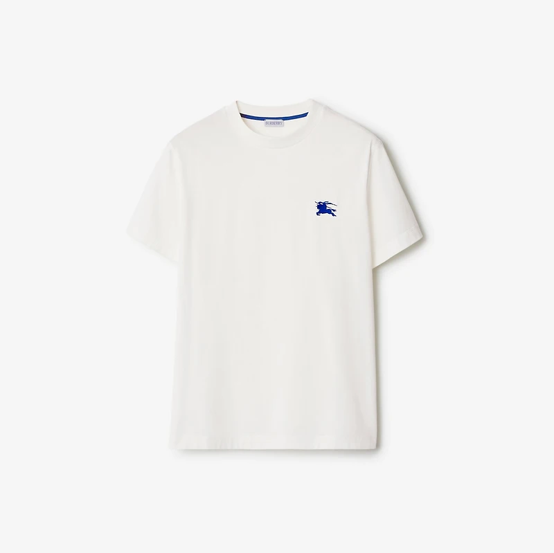 Cotton T-shirt in Salt white - Men | Burberry® Official