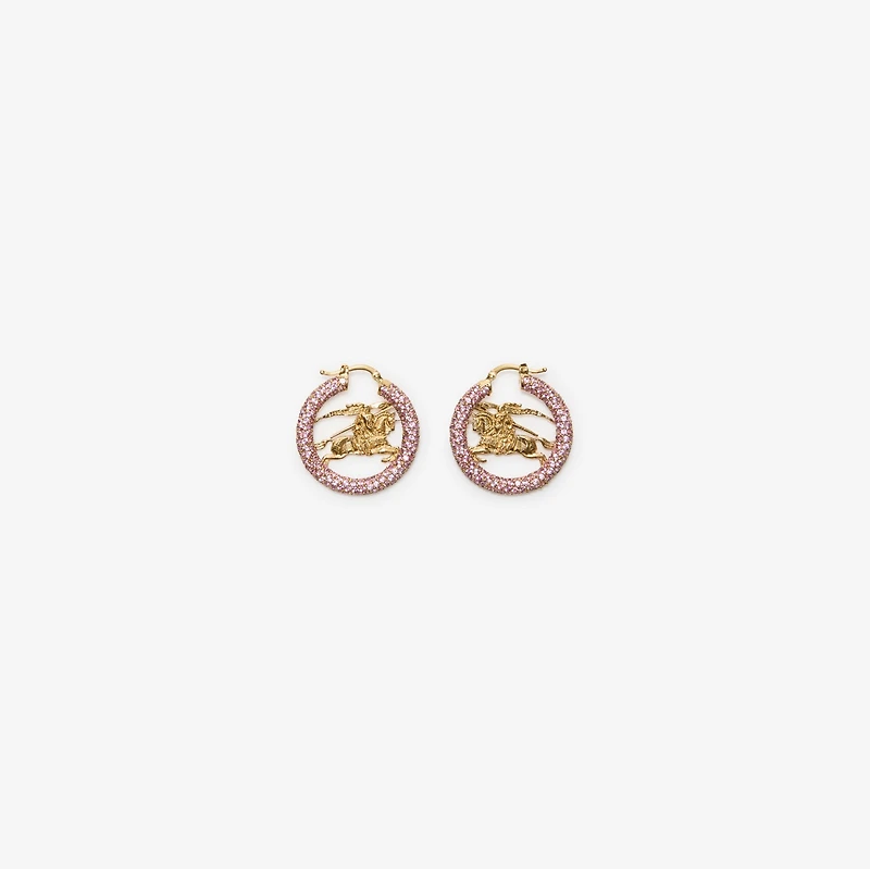 EKD Pavé Hoop Earrings in Gold/pink - Women | Burberry® Official