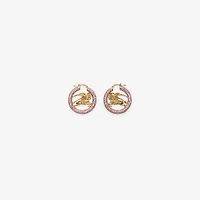 EKD Pavé Hoop Earrings in Gold/pink - Women | Burberry® Official