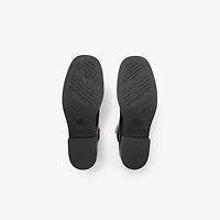 Leather Huntley Boots in Black - Women | Burberry® Official