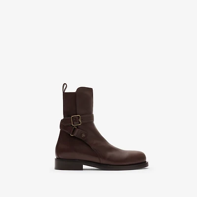 Leather Ledger Jodphur Boots​​ in Treacle brown - Men | Burberry® Official